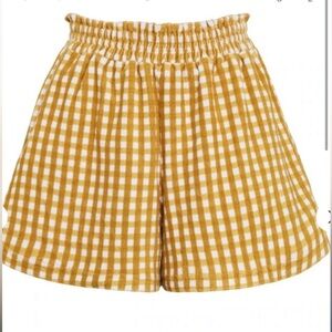 Faithfull the Brand Reggie Yellow Gingham Terry Shorts